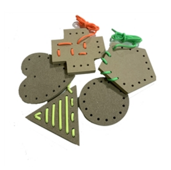 Gift Activity Pack of 3 - Activity Board Lacing Shapes, Draw The Pattern, Shake Loose A Memory