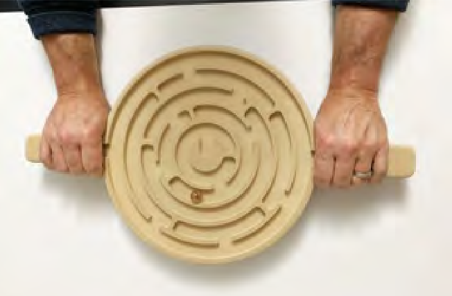 Wooden balance the marble maze activity