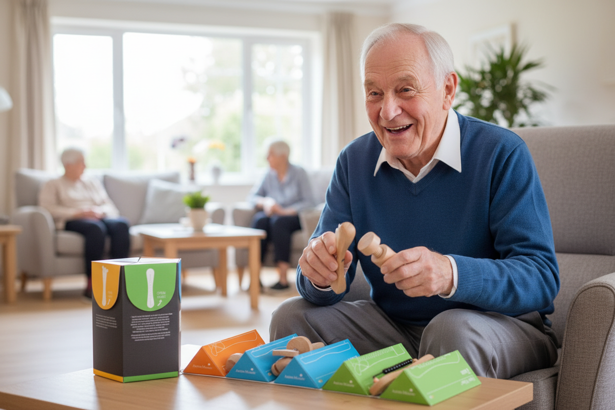 Playing with fidget sensory tactile kit