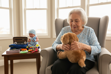 senior-female-with-sunshine-activity-bin