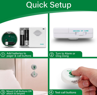 Caregiver Call Button - Sends Signal to Pager