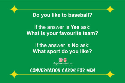 Conversation card front men