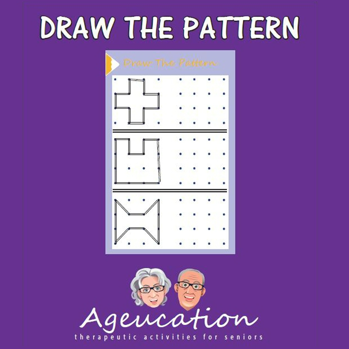 Gift Activity Pack 3 - Activity Board Lacing Shapes, Draw The Pattern, Shake Loose A Memory