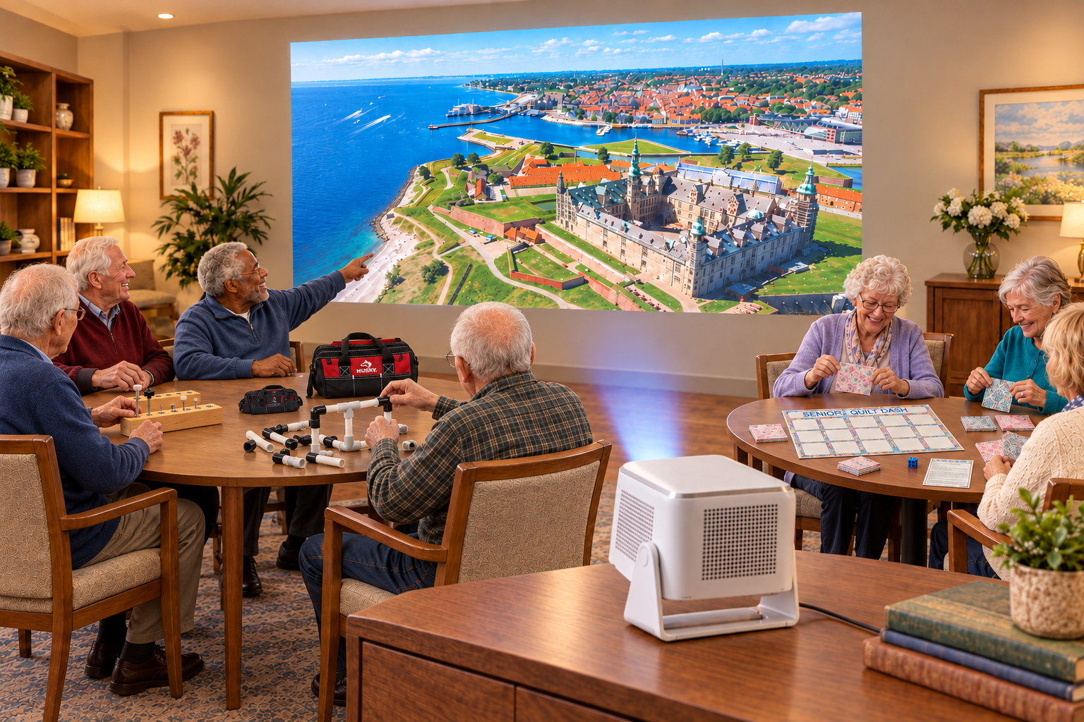 Naturevue projection for seniors sensory environment