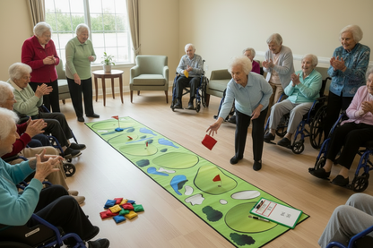 Bean Bag Golf - seniors playing