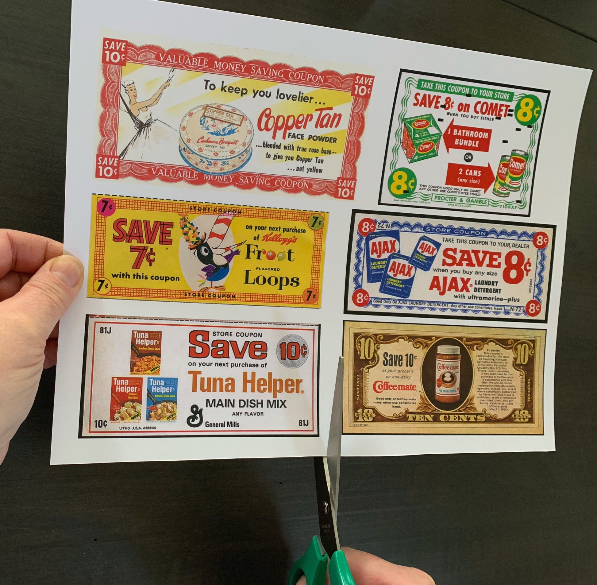 Vintage Coupons for cutting and saving like the good-old days