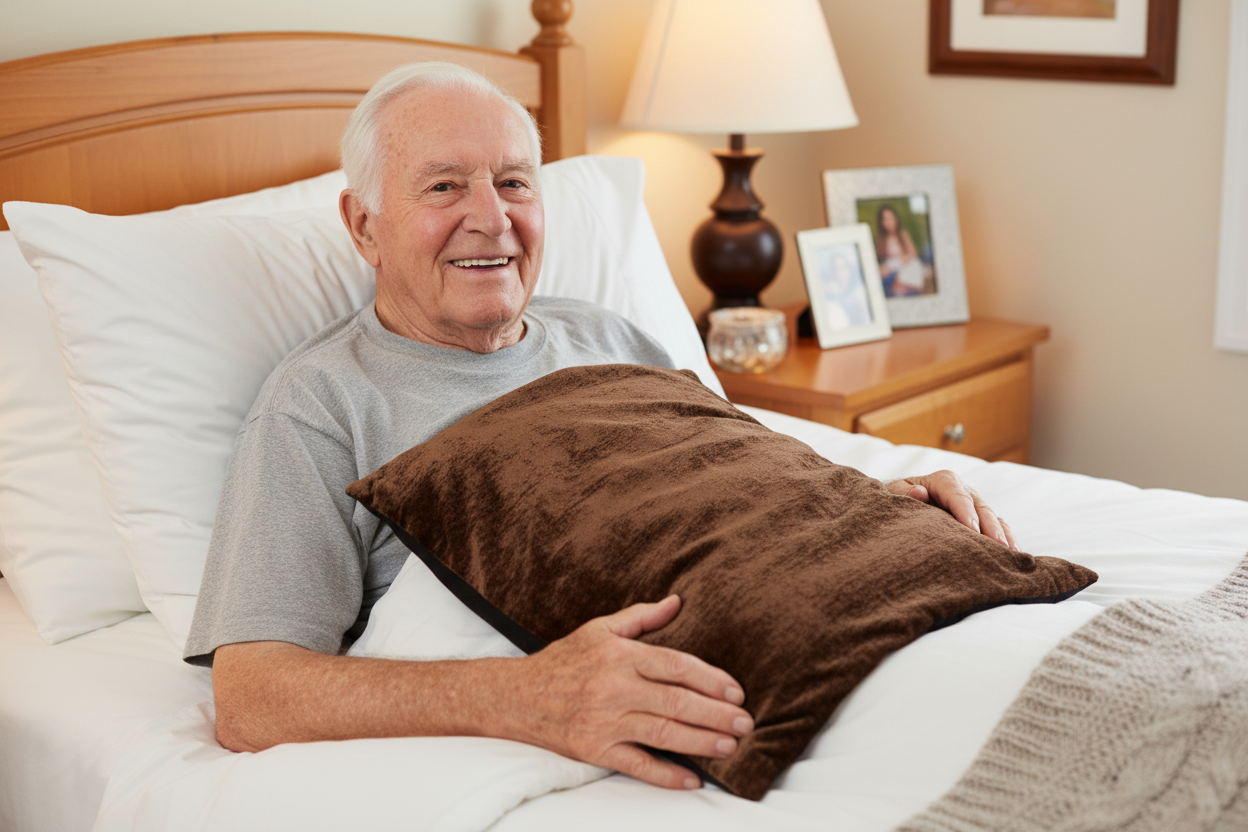 Designer ComfortCare Warming Blanket 19x15 on chest and abdomen