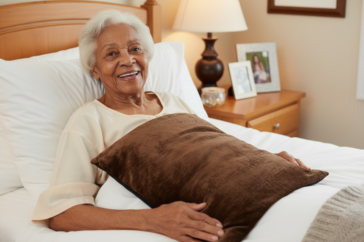 ComfortCare Warming Blanket 19x15 on chest and abdomen