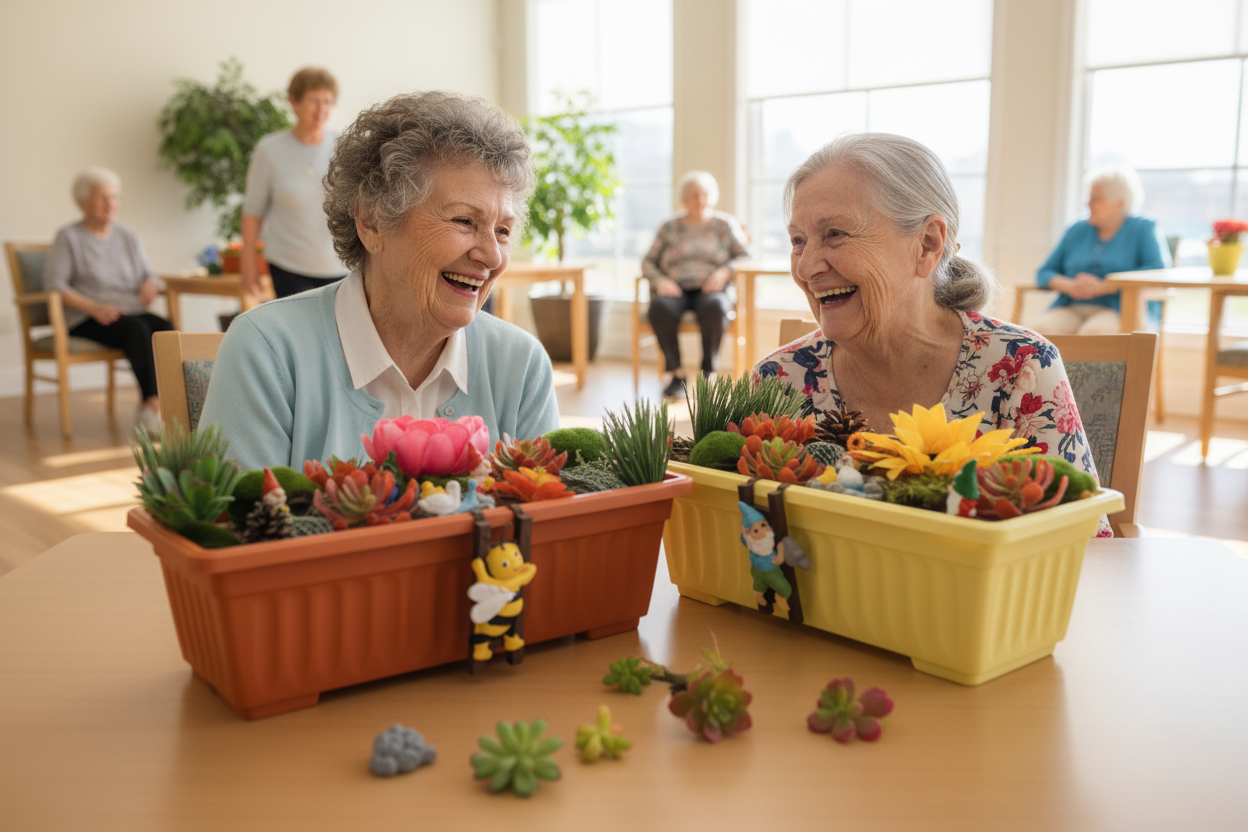 Magnetic Activity Planters with Seniors 