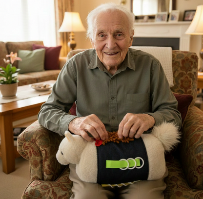 man-with-Whiskers & Warmth Comfort Cat Fidget Muff