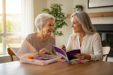 Mother and daughter with only one engagement kit