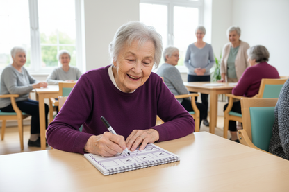 senior-working-on-finish-the-sequence