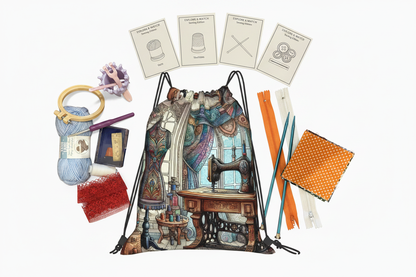Sewing Edition Flat Lay with Cards