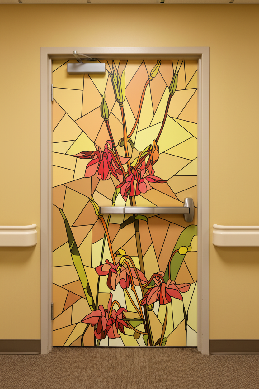 Stained Glass on single door